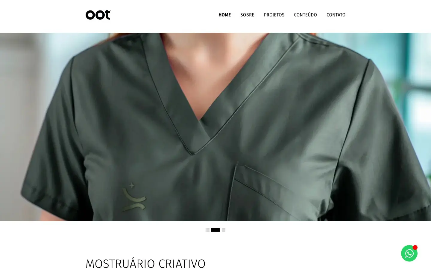 Print do site OOT Branding e Design (versão computador)